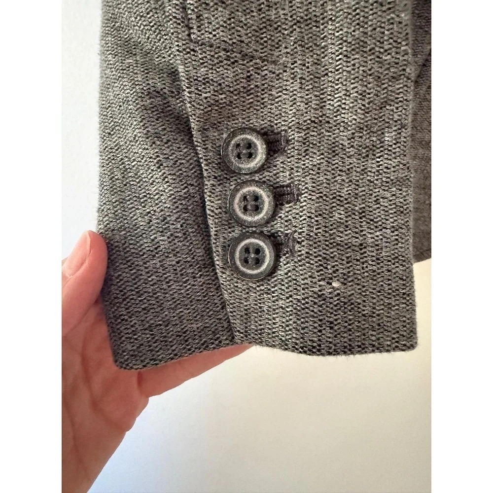 Armani Junior Boys Blazer Coat size 10 Grey Black Classic Elbow Patches Designer